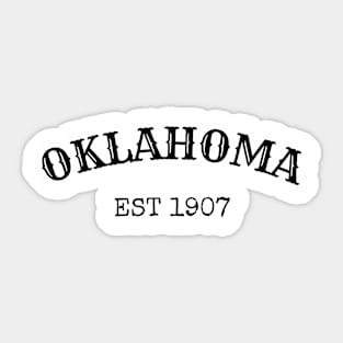 Oklahoma Est 1907 Sticker